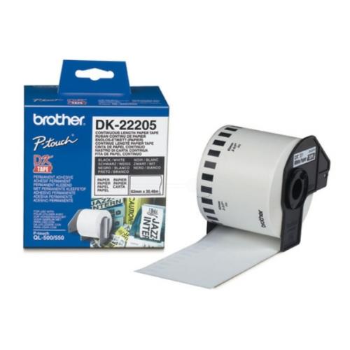 Brother labels white (DK22205 /), 62mm