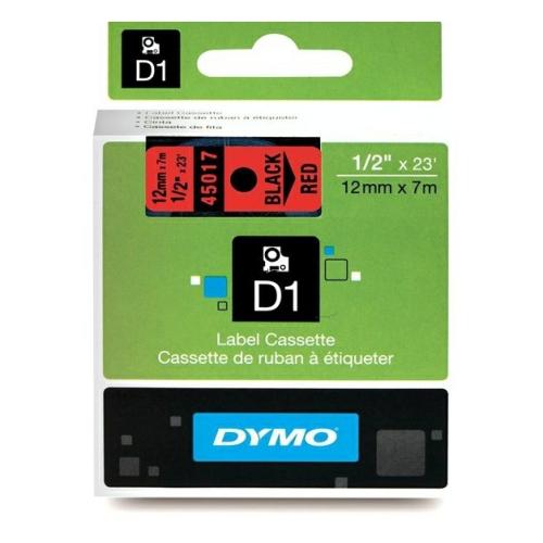 Dymo labels black on red (45017 / S0720570), 12mm, laminated