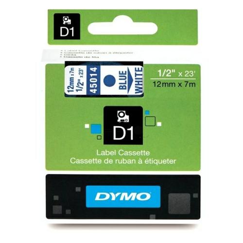 Dymo labels blue on white (45014 / S0720540), 12mm, laminated