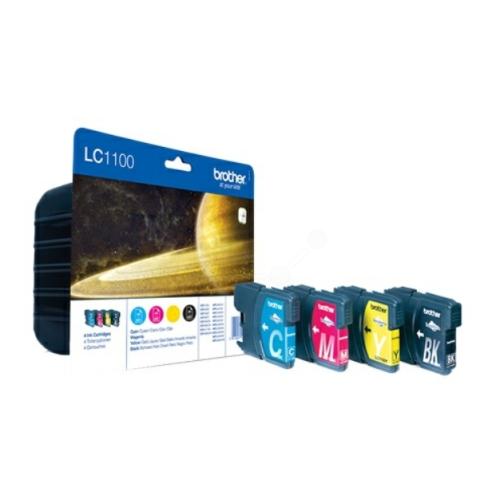 Brother printcartridge black / cyan / magenta / yellow (LC1100VALBPDR) (multipack)