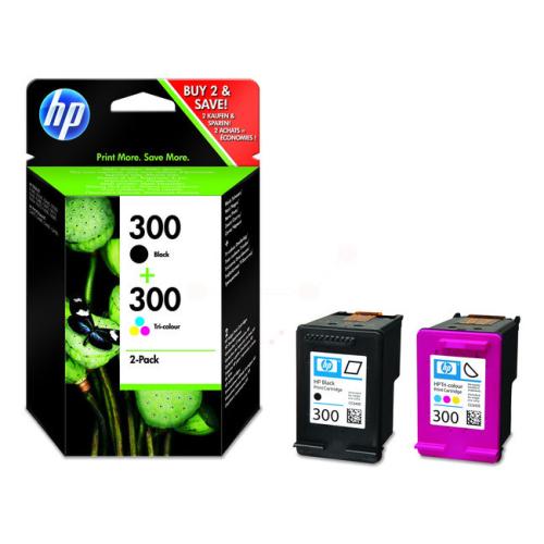 HP printcartridge black / color (CN637EE / 300) (Twin Pack, multipack)