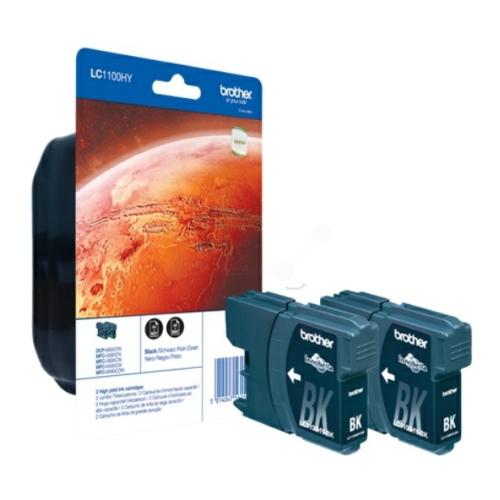 Brother printcartridge black (LC1100HYBKBP2DR /) (Twin Pack, high capacity)