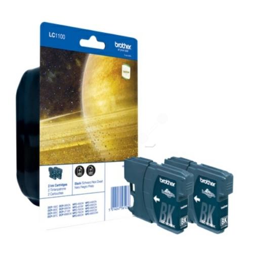 Brother printcartridge black (LC1100BKBP2DR) (Twin Pack)