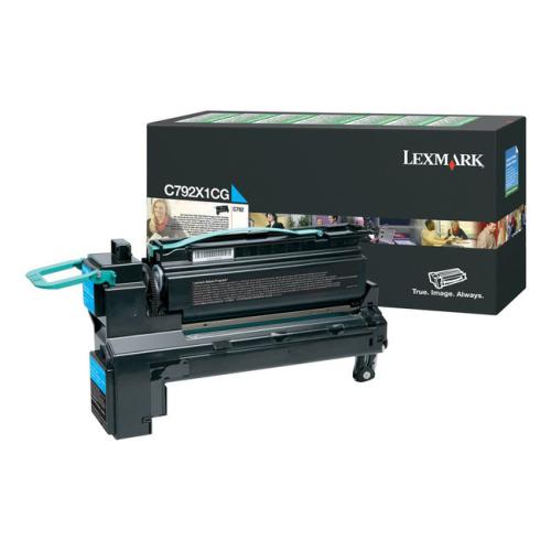 Lexmark toner cartridge cyan (C792X1CG / 0C792X1CG) (Return, high capacity)