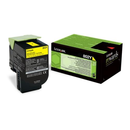 Lexmark toner cartridge yellow (80C20Y0 / 802Y) (Return)