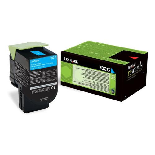 Lexmark toner cartridge cyan (70C20C0 / 702C) (Return)