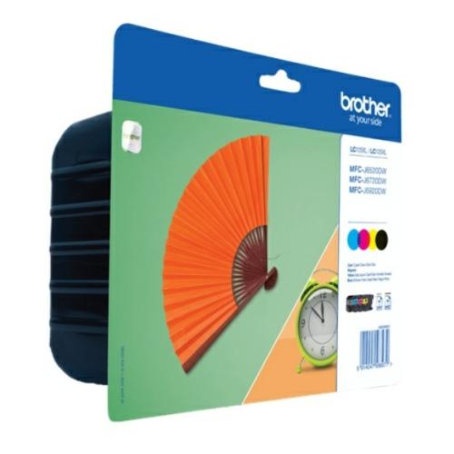 Brother printcartridge black / cyan / magenta / yellow (LC129XLVALBPDR / LC129XLVALBP) (multipack, high capacity)