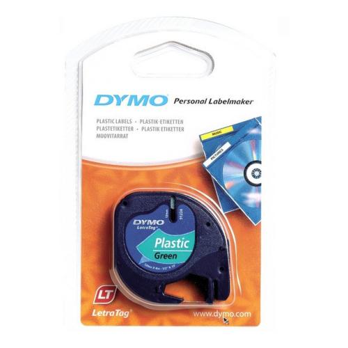 Dymo LetraTag Tape green (91204 / S0721640), 12mm