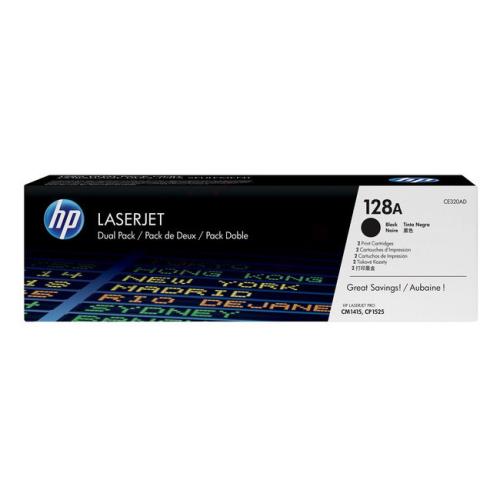 HP toner cartridge black (CE320AD / 128A) (Twin Pack)