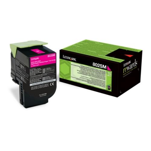 Lexmark toner cartridge magenta (80C2SM0 / 802SM) (Return)