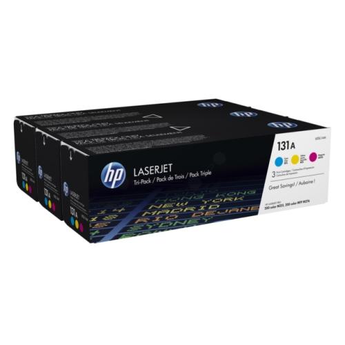 HP toner cartridge cyan / magenta / yellow (U0SL1AM / 131A) (rainbow kit)