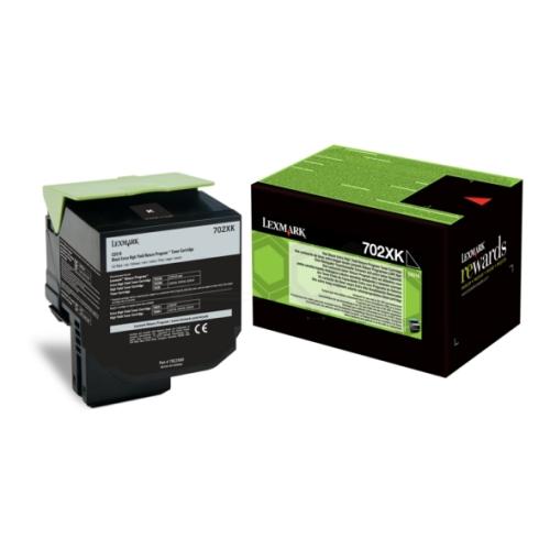 Lexmark toner cartridge black (70C2XK0 / 702XK) (Return, high capacity)