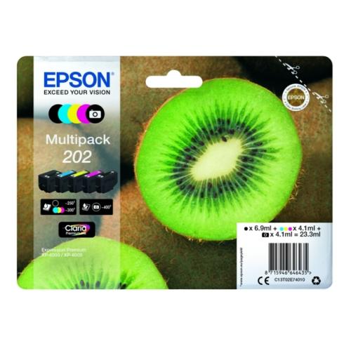 Epson printcartridge black / black photo / cyan / magenta / yellow (C13T02E74010 / 202) (multipack)