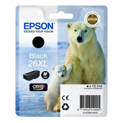 Epson printcartridge black (C13T26214012 / 26XL) (high capacity)