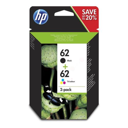 HP printcartridge black / color (N9J71AE / 62) (Twin Pack, multipack)