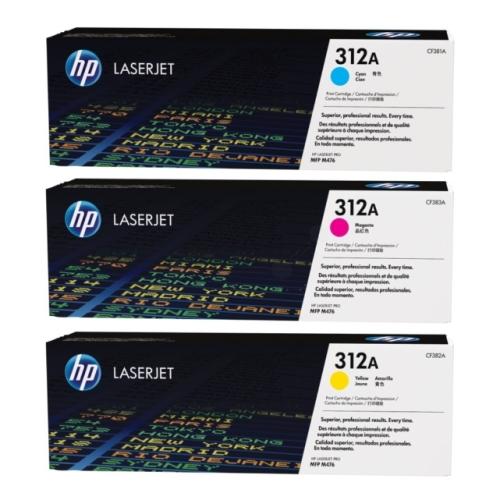 HP toner cartridge cyan / magenta / yellow (CF440AM / 312A) (multipack)