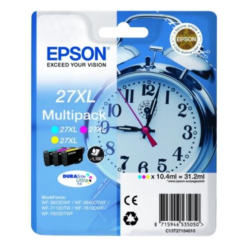 Epson printcartridge cyan / magenta / yellow (C13T27154012 / 27XL) (multipack, high capacity)