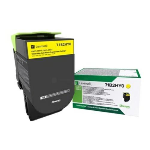 Lexmark toner cartridge yellow (71B2HY0 / 071B2HY0) (Return)