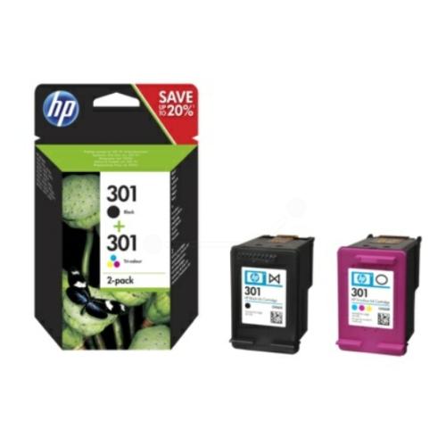 HP printcartridge black / color (N9J72AE / 301) (Twin Pack, multipack)