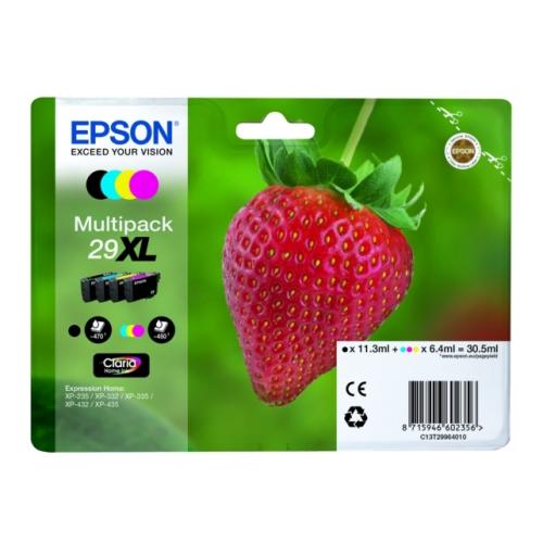 Epson printcartridge black / cyan / magenta / yellow (C13T29964012 / 29XL) (multipack, high capacity)