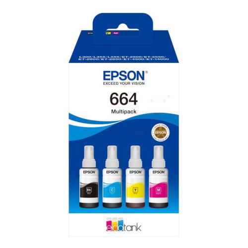 Epson printcartridge black / cyan / magenta / yellow (C13T664640 / 664) (multipack)