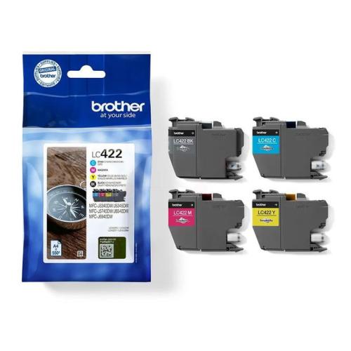 Brother printcartridge black / cyan / magenta / yellow (LC422VAL /) (multipack)