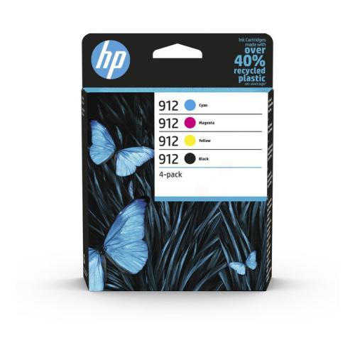 HP printcartridge black / cyan / magenta / yellow (6ZC74AE / 912) (multipack)