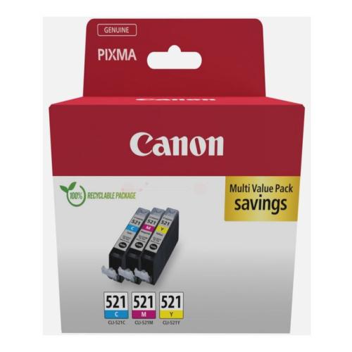 Canon printcartridge cyan / magenta / yellow (2934B015 / CLI521) (multipack)