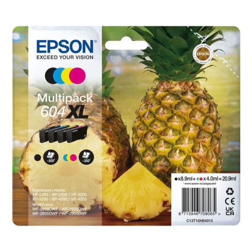 Epson printcartridge black / cyan / magenta / yellow (C13T10H64010 / 604XL) (multipack, high capacity)