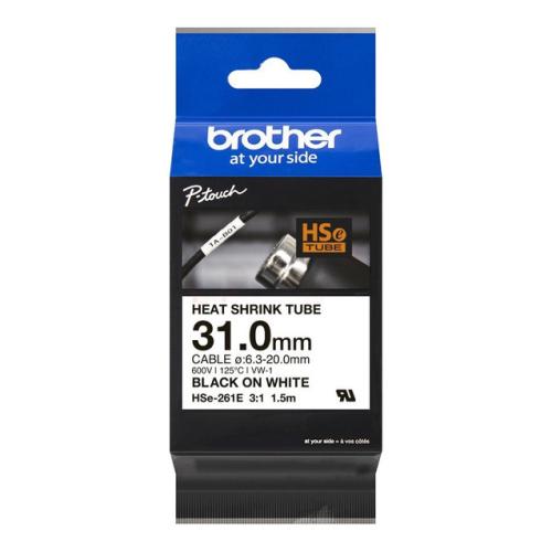 Brother heat shrink tube black / white (HSE261E)