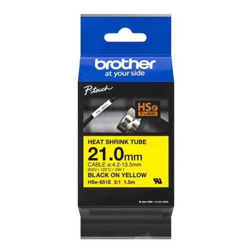 Brother heat shrink tube black / yellow (HSE651E)