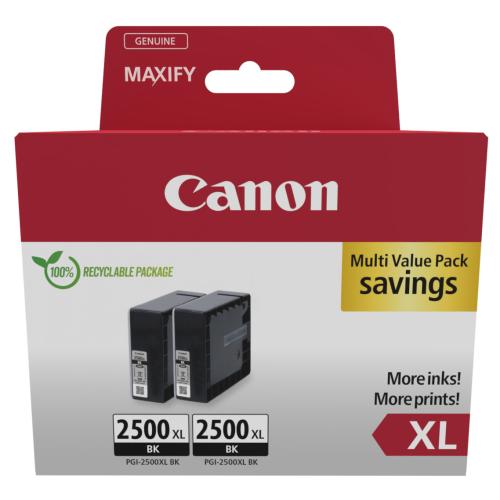 Canon printcartridge black (9254B011 / PGI2500XLBK) (Twin Pack)