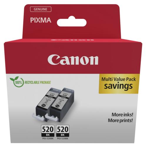 Canon printcartridge black (2932B019 / PGI520PGBK) (Twin Pack)