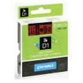 Dymo labels black on red (40917 / S0720720), 9mm, laminated