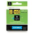 Dymo labels black on yellow (45808 / S0720880), 19mm, laminated